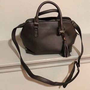 Goldish gray metallic color purse from Charming Charlie’s.